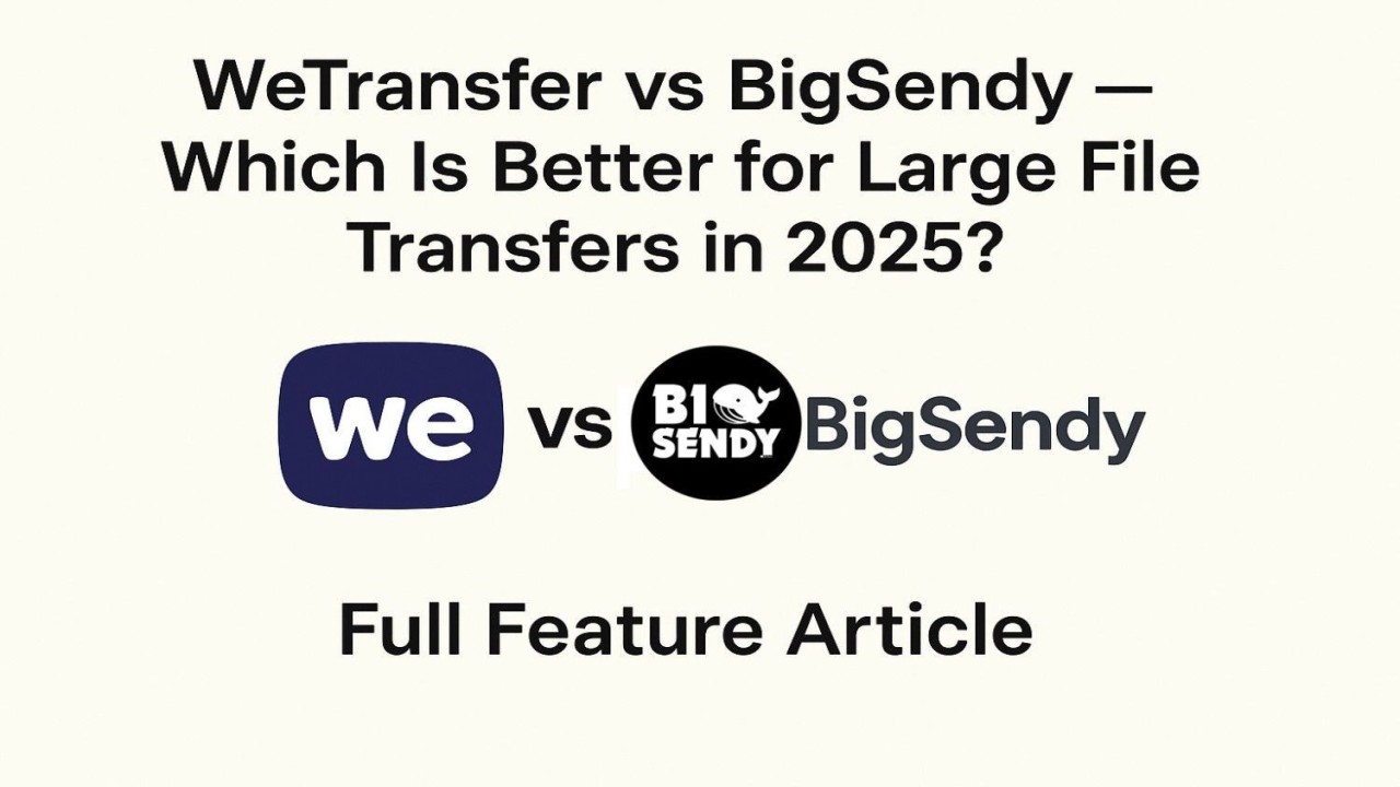 WeTransfer vs BigSendy Which File Transfer Service Is Better in 2025?