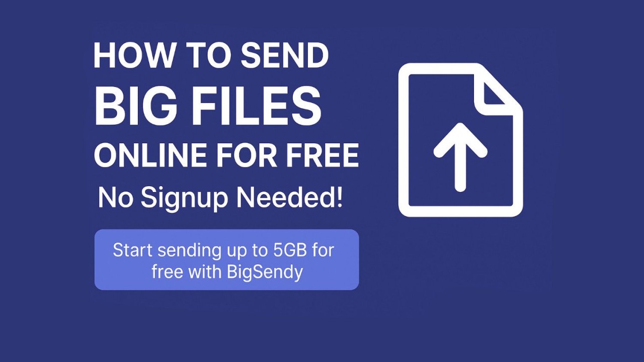 How to Send Big Files Online for Free — No Signup Needed!
