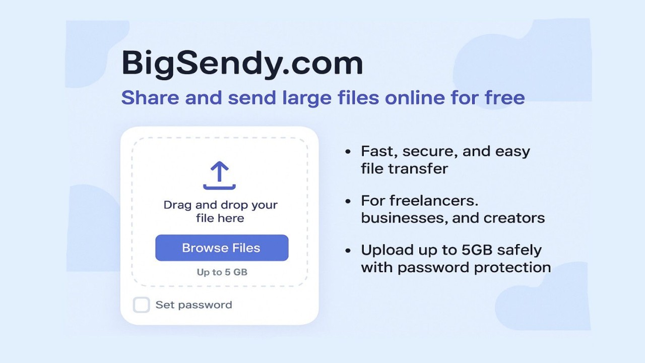 BigSendy.com Revolutionizing Free & Secure File Transfer Solutions for the Digital Era